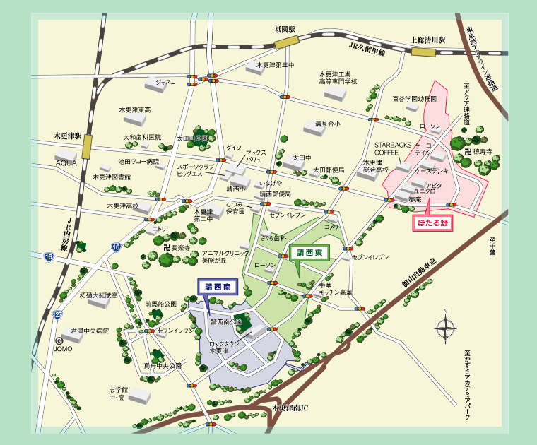 請西・ほたる野地図